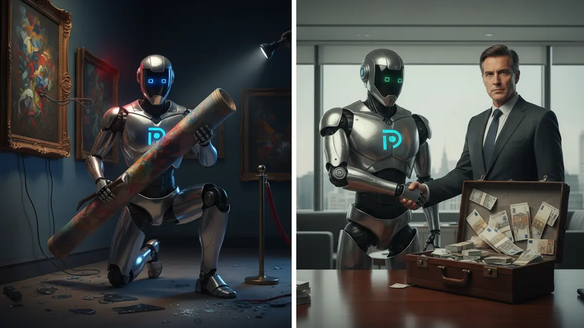 Perplexity Roboter klaut Gemälde